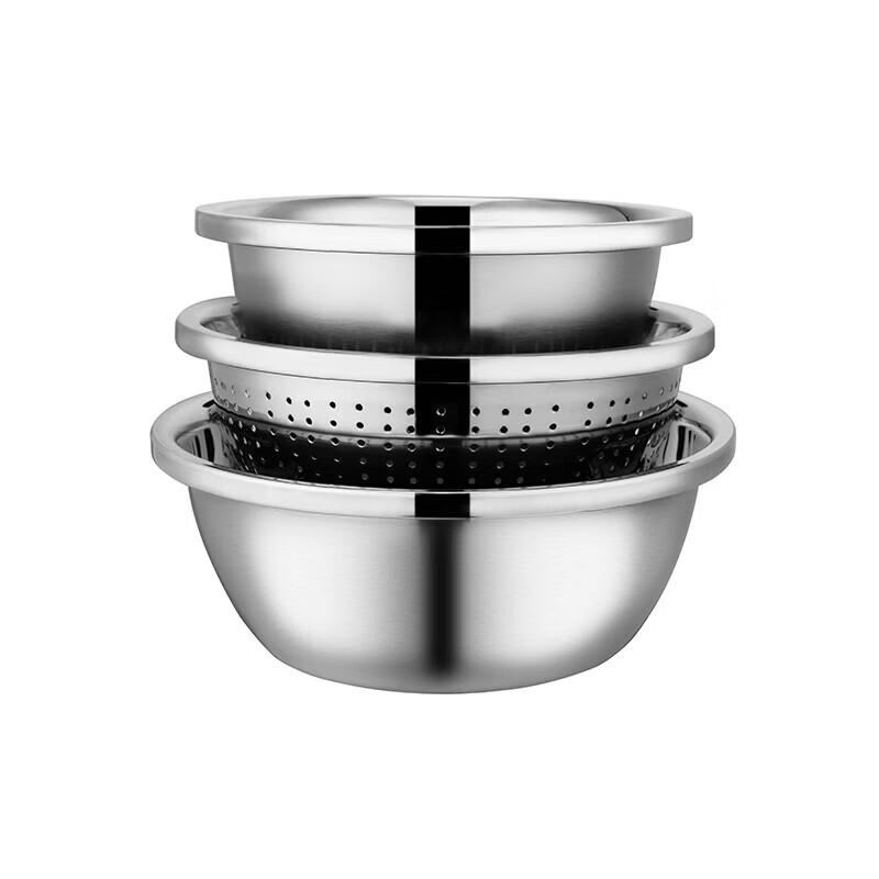 Easy Platinum Stainless Steel Basin 3-Piece Set