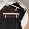 Spring Arrives Early: 2024 A/W Korean High Waist Wool-Blend Slit Midi Skirt