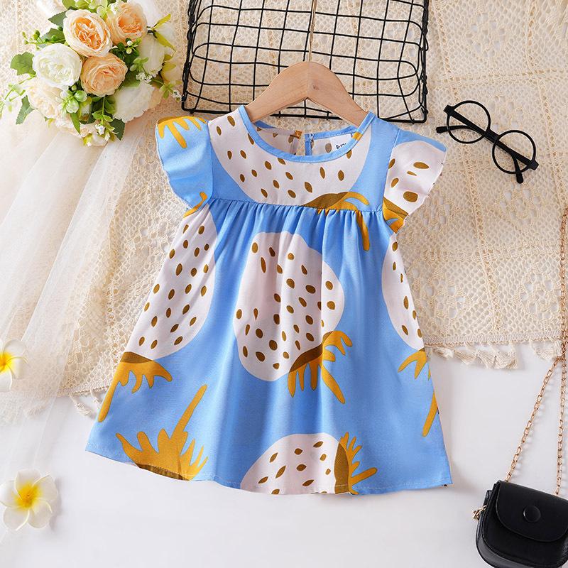 Children's Strawberry Dress: Summer Printed Sweet Princess Dress for Girls
