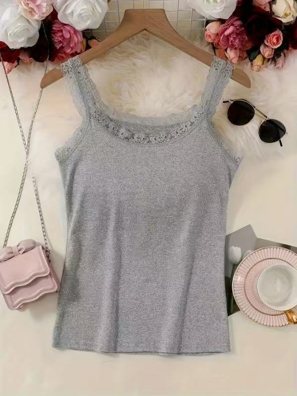 Large Size Versatile Sweet Lace Women's Short Slim-fitting Bottoming Shirt Muse Suspenders Thin Inner Small Vest Women
