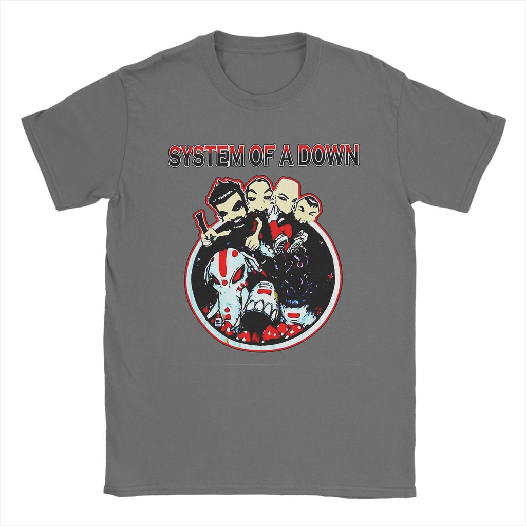 Harajuku Punk Rock Band System Of A Down T-shirt Herr O-hals Kortärmad Toppar Bomull Sommar TopparToppar