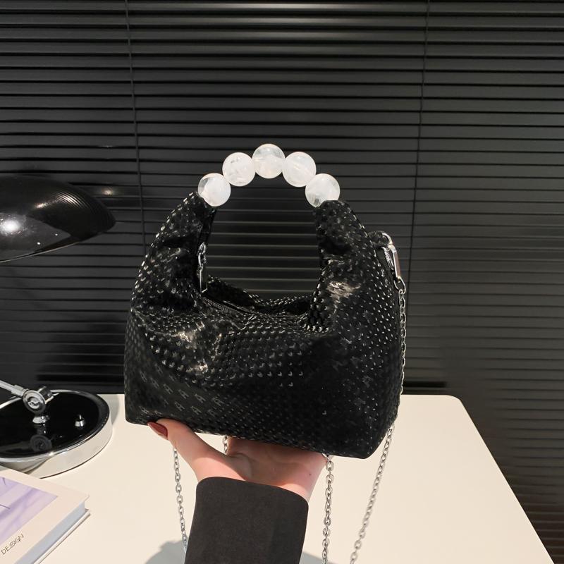 

новая однотонная плиссированная сумка через плечо из полиуретана, легкая и удобная ткань, детальный дизайн, большая вместимость,