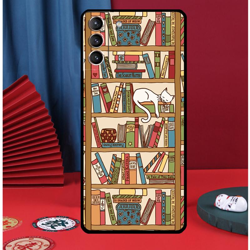 Read Books illustration Phone Case For Samsung Galaxy S24 Ultra S9 S10 S20 FE S21 S22 S23 Plus S25 Ultra Back Cover