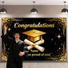 Graduate Themed Banner Customized Student Outdoor Garden Party Decorations Provided Portrait Photography Background Studio Props