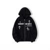 2026 Gothic Letter Print Zip Up Hoodie Unisex Casual Sweatshirt Teens