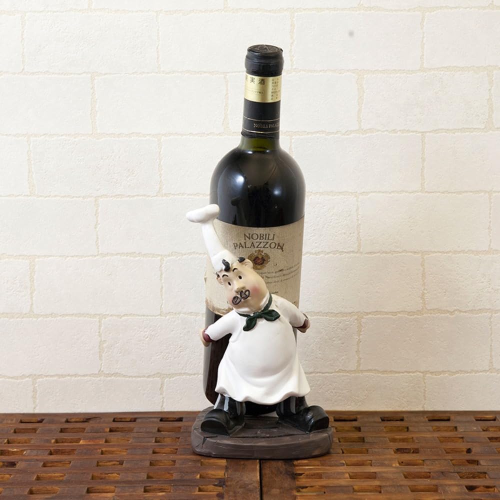 Akizuki Boeki French Chef Wine Bottle Holder, W12 x D13 x H21cm, KSTH053