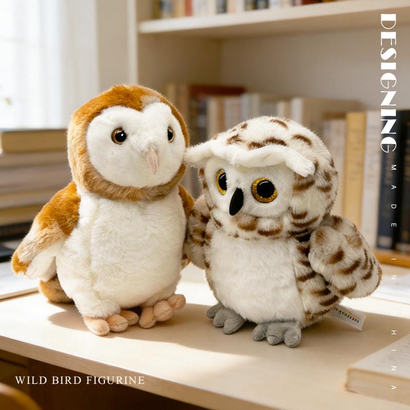 1Pc 20cm Simulation Owls & Tawny Owl Plush Toy Lovely Wild Animals Bird Plush Dolls Stuffed Soft for Birthday Gift