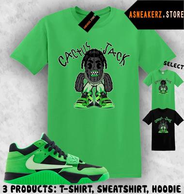 Shirt Matching Travis Scott Jumpman Jack Green Spark Match Sneaker Cactus Toon