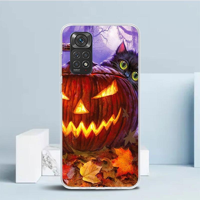 Kitten Cat Christmas Pumpkin Phone Case For Xiaomi Redmi Note 15 14 14S 13 12S 12 Pro Plus 11S 11 11T 11E 10S 10 + Soft TPU Back