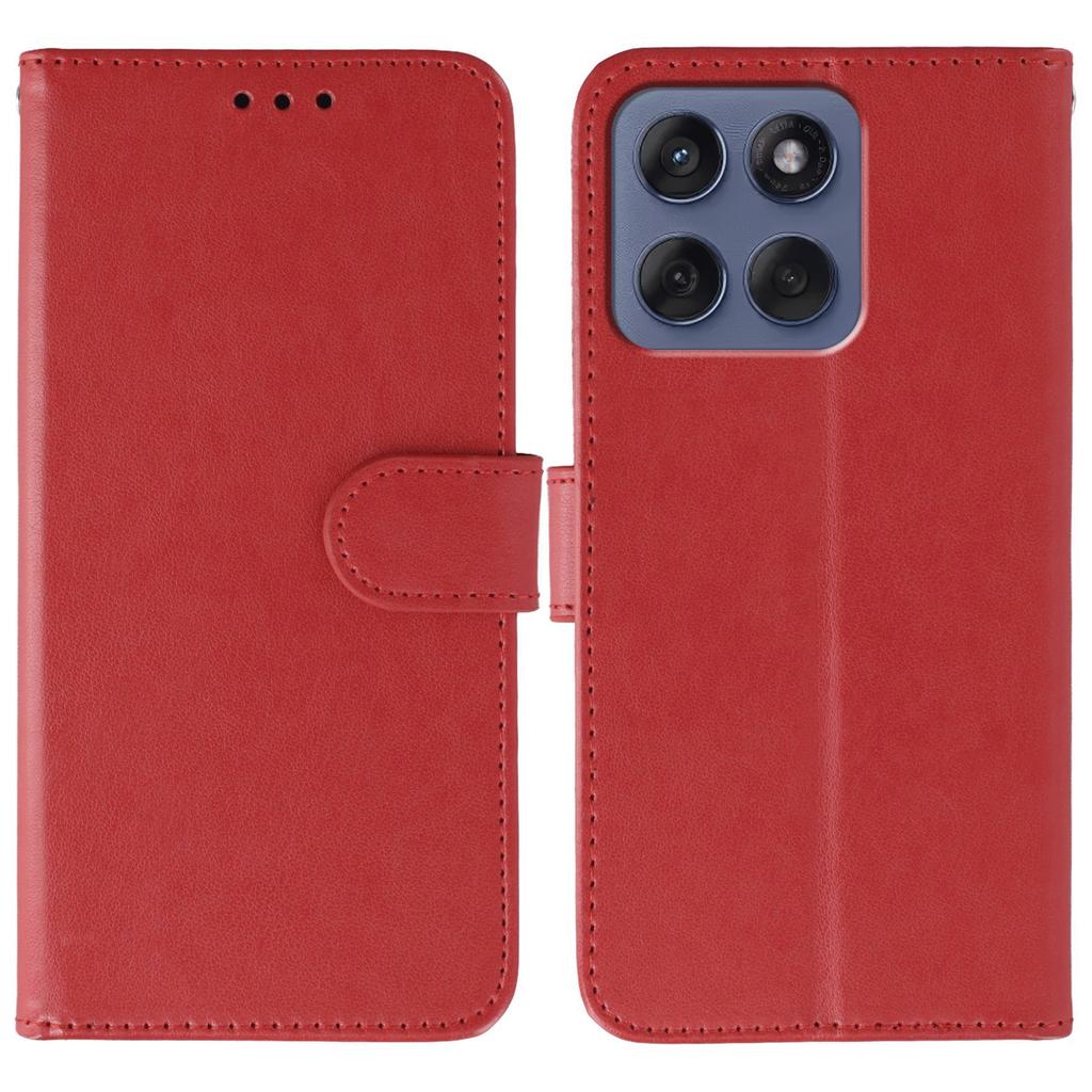 For Motorola Edge 60 Fusion 5G Case PU Leather Flip Wallet Phone Cover with Strap
