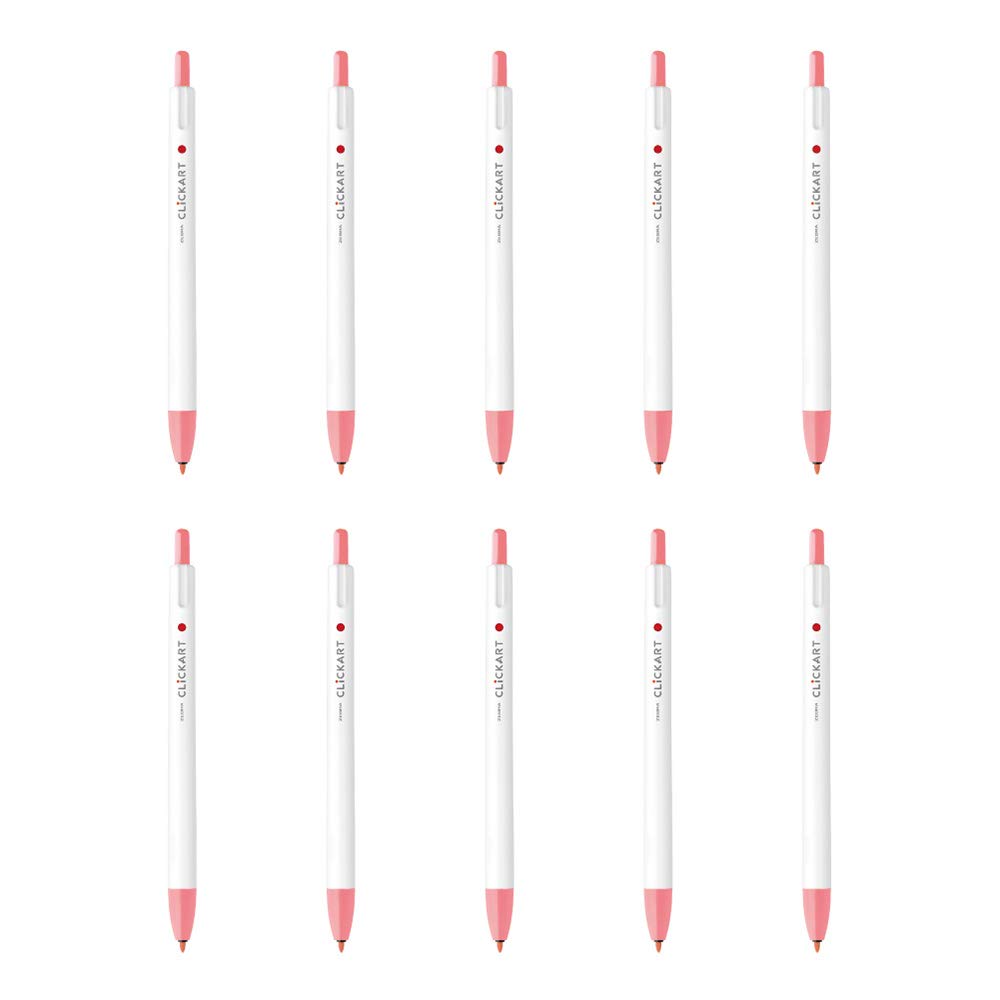 

Zebra Clickart Peach 10 Water-Based Pen, Pink, Pens, B-WYSS22-PP