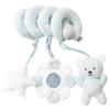 Newborns Spiral Hanging Activity Stroller Toy Baby Carseat Toy Black & White Lion Koala Rattle  for Crib Mobile Sensory Toy Gift