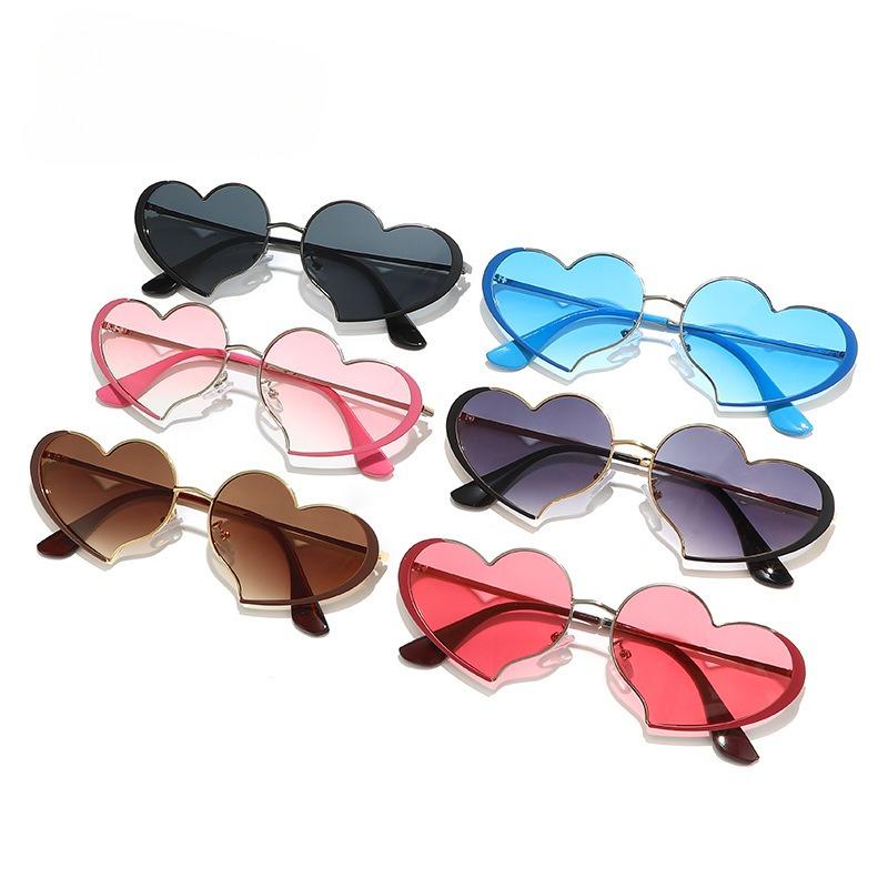 Heart Shape Y2K Sunglasses European and American Style Irregular Peach Heart Sunglasses UV400 Protection Unisex