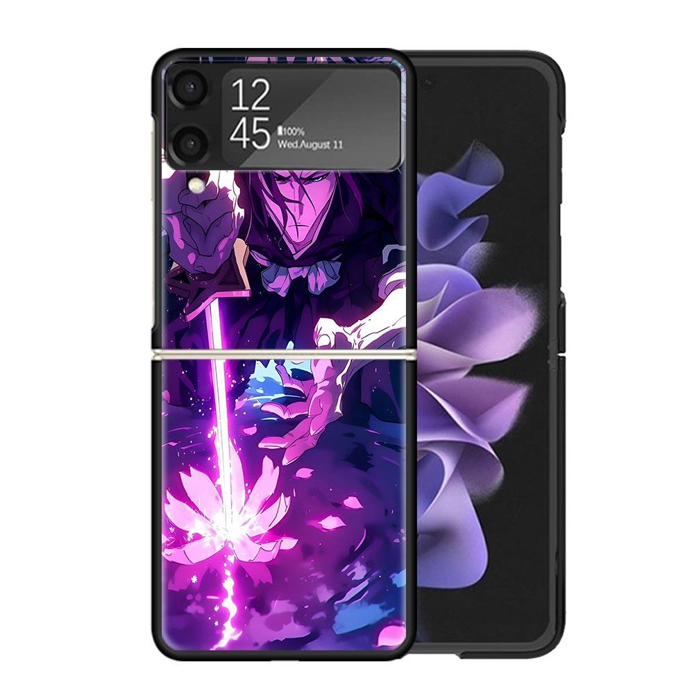 Bleach Kuchiki Byakuya Cases For Samsung Galaxy Z Flip 4 5 6 7 3 Z Flip7 Flip6 Flip4 Flip5 Flip3 5G Hard Shockproof Fundas Cover