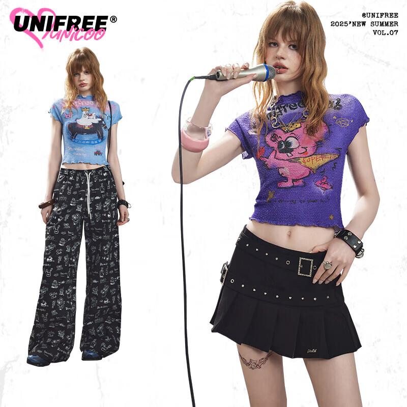 UNIFREE Nicolecheung Sweet Cool Print Short-Sleeve T-Shirt