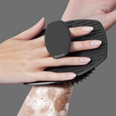 Silicone Body Scrubber Bath Wash Brush Exfoliating Body Brush Shower Face Scrubber Handle Wet & Dry Brushing for Man Women