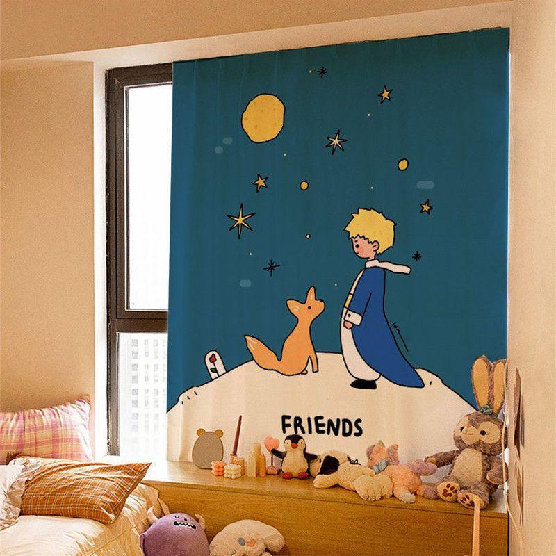 

Шторная занавеска на липучке самоклеящаяся затемняющая домашняя для спальни декоративная Princeling,70x150cm/27.5x59.0in