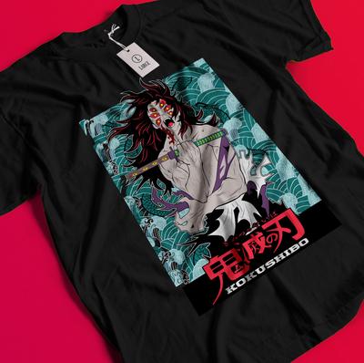 Demon Slayer Shirt Kokushibo Upper Moon 1 Tshirt Zenitsu T-Shirt Muzan Tanjiro BB349