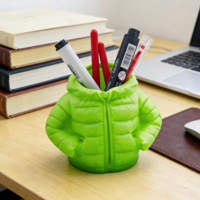Daunenjacken-förmiger Stifthalter Kreativer Schreibtisch-Organizer für Make-up-Pinsel und Schreibwaren Kreative Einzigartige Schulmaterialien