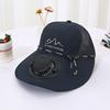 Mesh Wide Brim Fan Cap Breathable Solar Cooling Hat Practical Sun Hat with Solar Fan  Men/Women