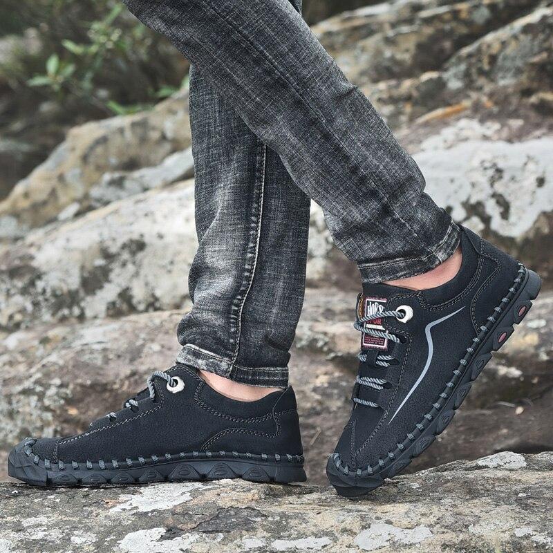 Hochwertige Lederschuhe für Herren Klassische Leichte Flache Freizeitschuhe Handgefertigt Atmungsaktive Slipper Bequeme Sneaker Größe 38 -48