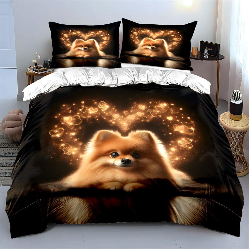 "Romantic Heart Glow Decor Set" Multiple sizes kid's and adults' bedroom Exquisite 3PC bedding set, gift