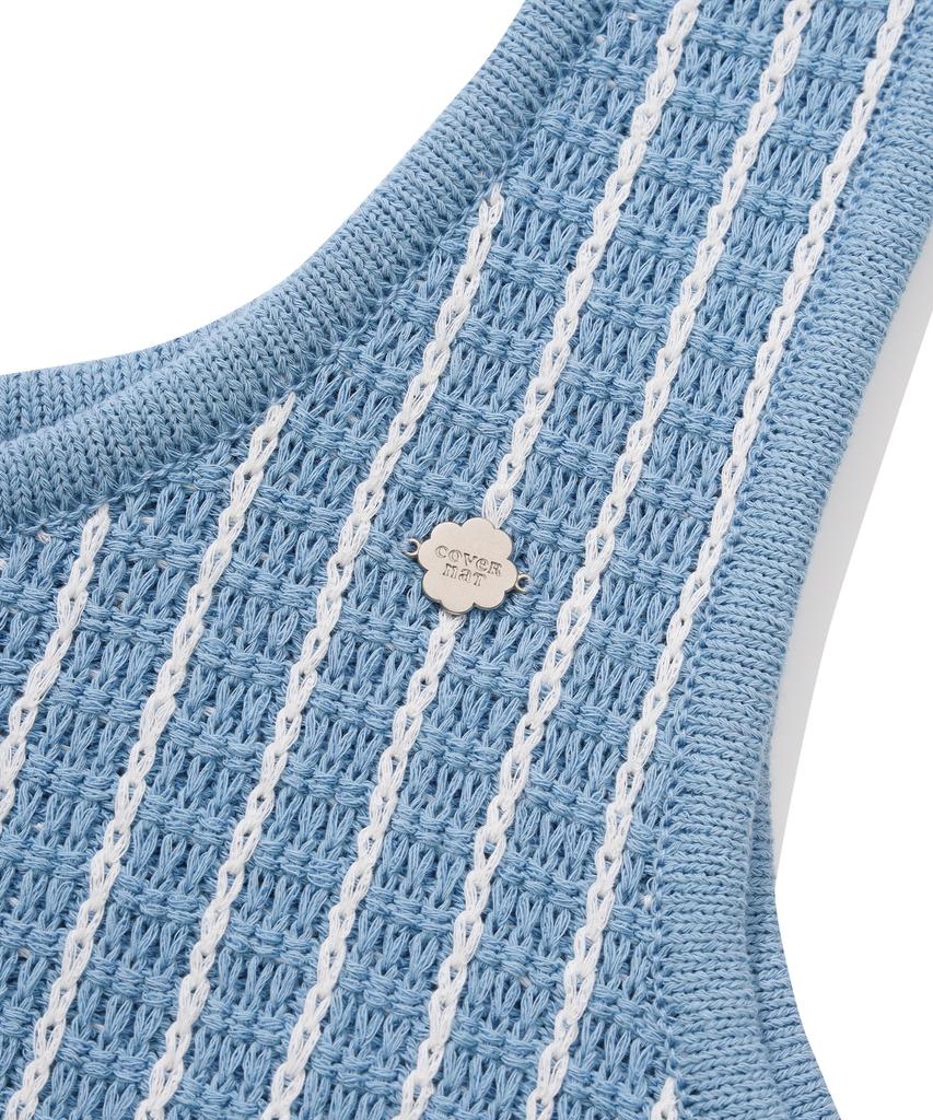 COVERNAT WOMAN Bustier Knit Vest Blue
