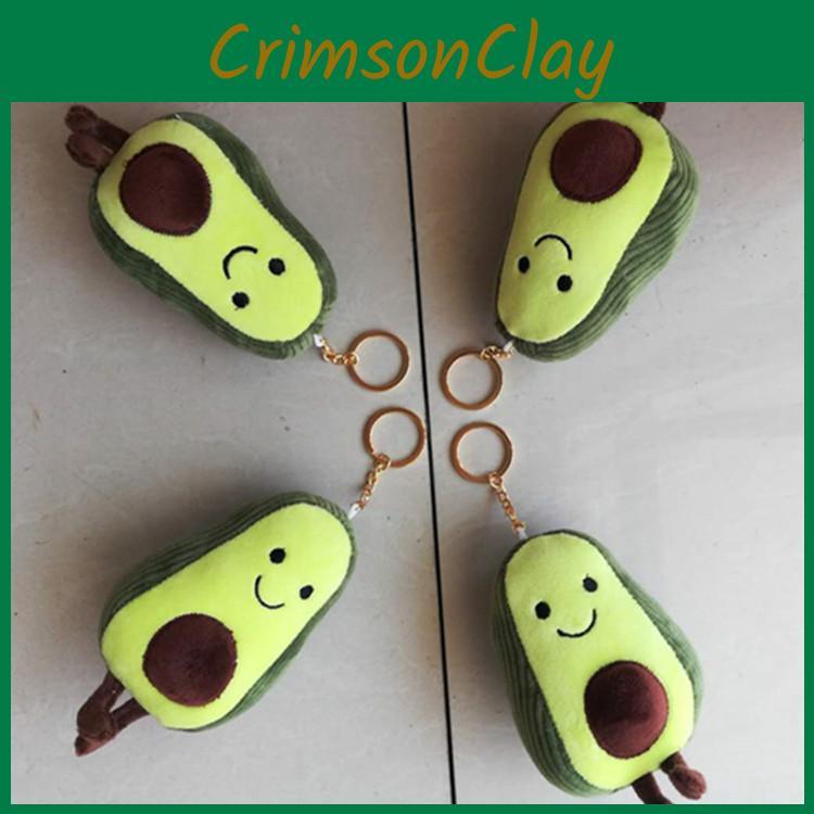 Avocado Cute Keychain Plush Toy Girls Kids Backpack Decoration Hanging Ornament
