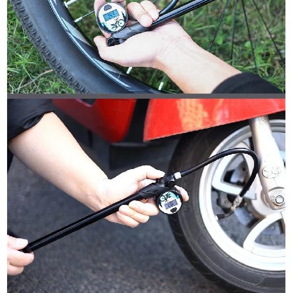 OFFBONDAGE Portable High-pressure 300psi Bike Air Pump with Gauge for Fork & Rear Suspension Shock Absorber MTB Bicycle Pump