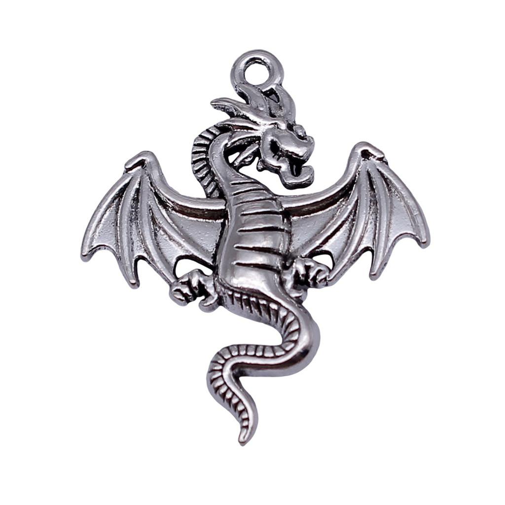 Alloy Pendants Dinosaur Dragon Wing Charms Vintage For Gothic DIY Jewelry Making Supplies