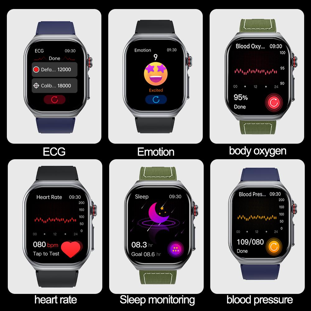 SACOSDING Nové chytré hodinky Amoled Muži EKG+PPG+HRV Hodiny Monitorování krevního tlaku Bluetooth Volání Ženy Sport Fitness Tracker Chytré hodinky pro ženy