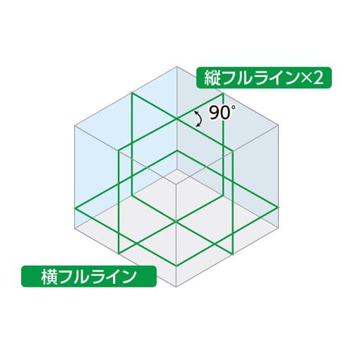 Shinwa Sokutei LASER ROBO X-Line-E Laser Level, Green, Full Line, Ground Level, 71610