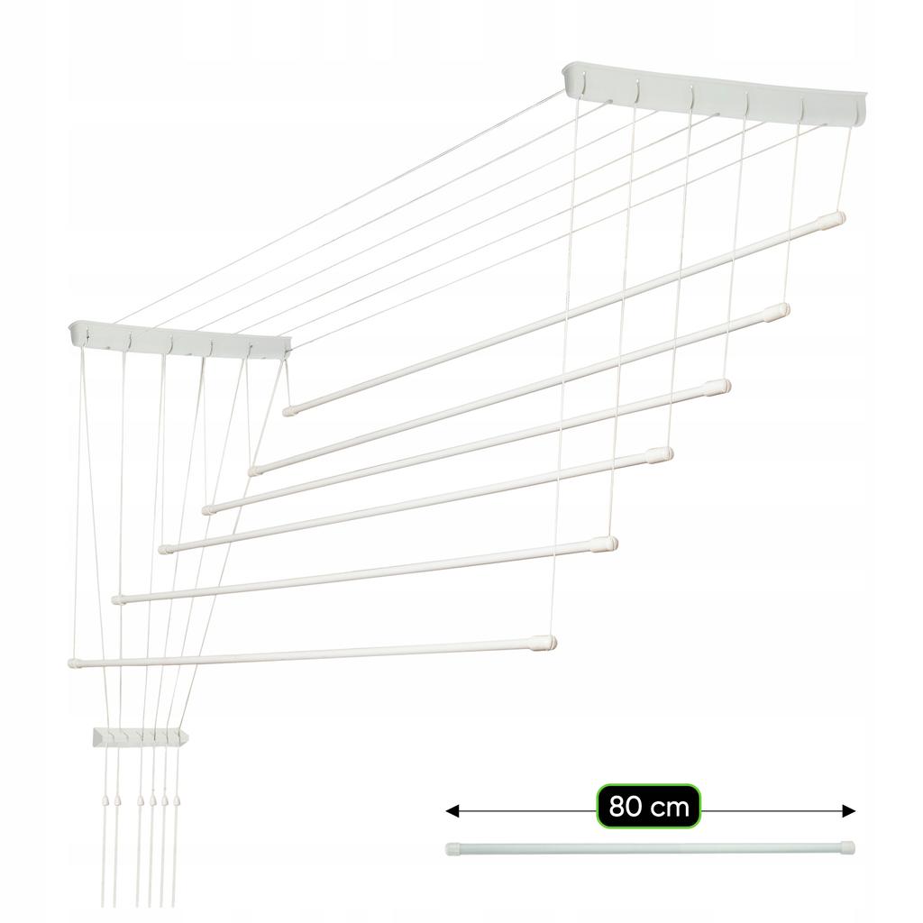 KADAX Ceiling Clothes Dryer for Bathroom 6 Rods Durable Solid