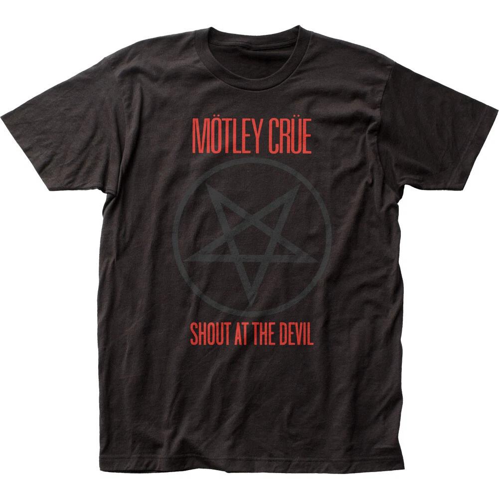 Motley Crue Shout At The Devil T Shirt Mens Rock And Roll Music Band Tee Black