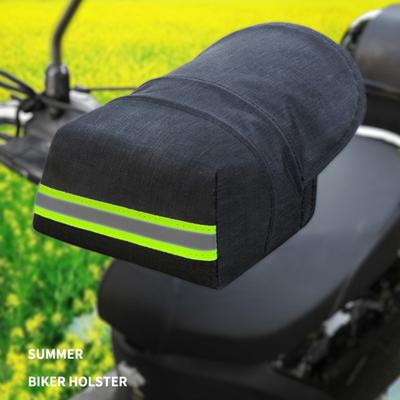 Motorrad-Lenkerhandschuhe, luftige Sommerhandschuhe aus 3D-Oxford, wasserdicht, Sonnenschutzhandschuhe mit reflektierendem Streifendesign, 2 Stück