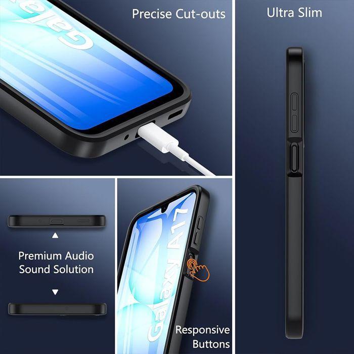 Protective Case - BOOLING - for Samsung Galaxy A17 5G/4G - Rigid - Shockproof - Black