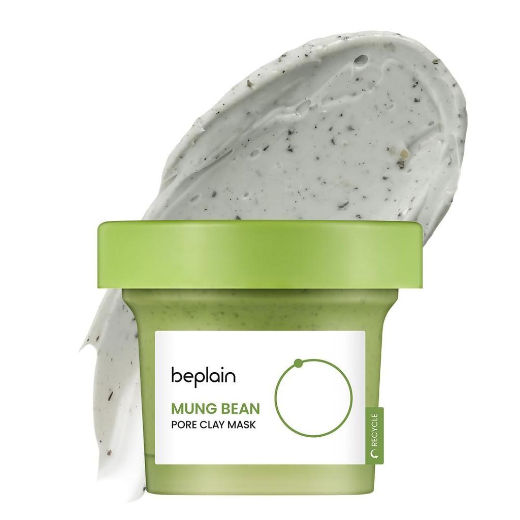 BEPLAIN Masque à l'Argile aux Pores de Haricot Mungo 120ml, Masque à l'argile à rincer, Nourrissant, Hydratant, Cosmétiques Coréens, Kbeauty