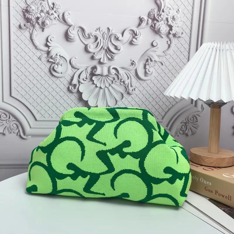 2025 Trendige Damen Colorblock Gestreifte Clutch und Make-up-Tasche