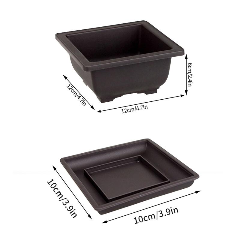 Rectangular Flowerpots Imitation Purple Clay Plants Pot Outdoor Garden Landscape Bonsai Pots For Plant Macetas Para Plantas