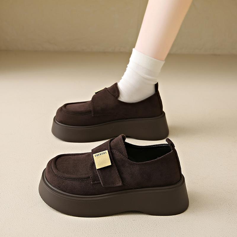 

Модные CRLAYDK 2024 Весна Новые Ретро Женские Лоферы Слипоны на Платформе Винтажные Повседневные Балетки Женские Рабочие Удобные Туфли для Ходьбы 35