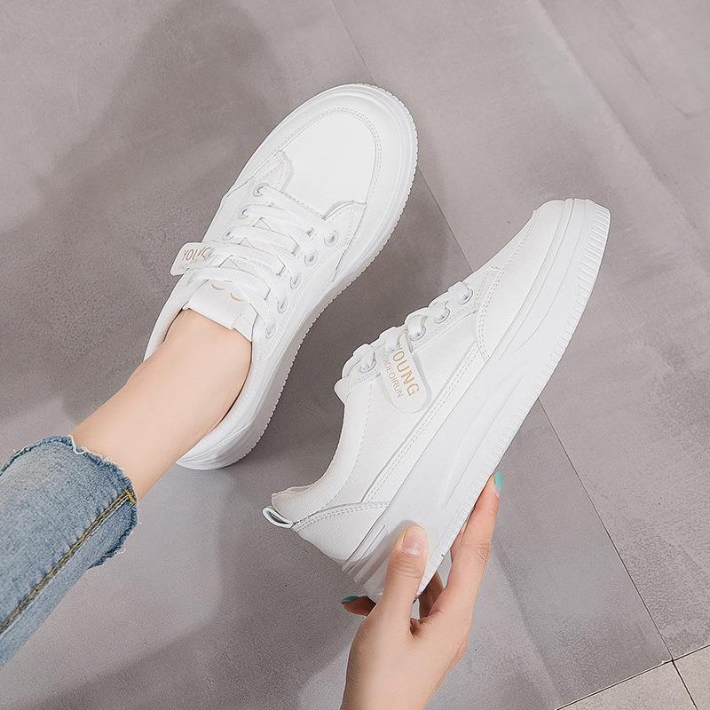 Little white shoes women's spring new women's shoes soft soles are not tired and versatile students platform shoes sports and leisure board shoes