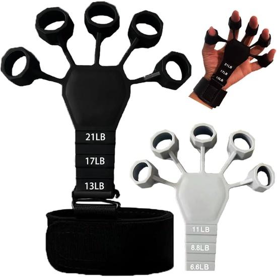 KNK Grip Strength Finger the Strength Trainer Hand Grip Strengthener 6 Resistant Level Finger Exerciser-Adjustable Hand Strengthener for Hand Therapy