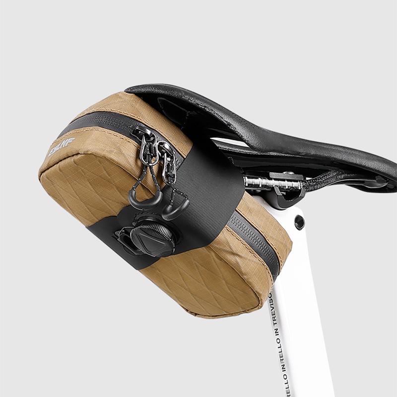 ESLNF Bike Saddle Bag Waterproof Mountain Bicycle Riding Bag with Self Locking Knob Road Bikes Cycling Bag