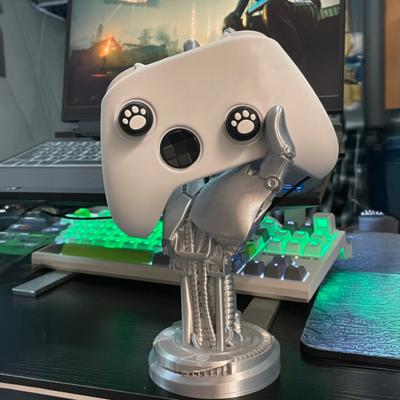 Game Controller Holder Stand 3D Printed Universal Gaming Headphone Controller Stand Mechanical Hand Statue