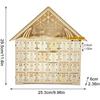 Wood Christmas Advent Calendars House LED Lights 24 Days Countdown Storage Organization Figurines Room Home Christmas Decoration