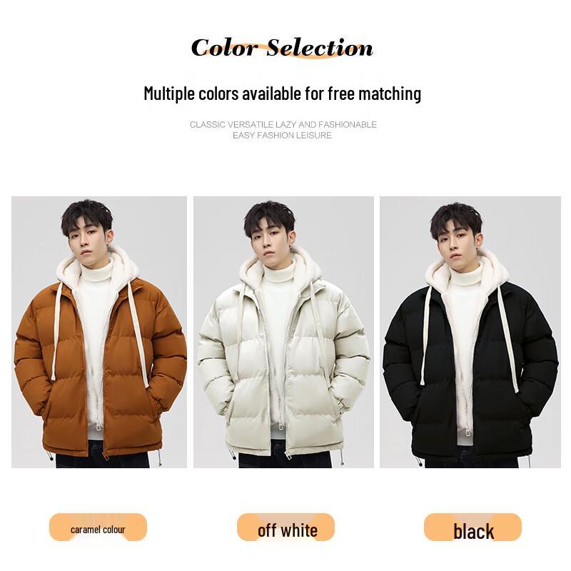 Baleno Herren Layered Kapuzen-Steppjacke mit Sherpa-Futter