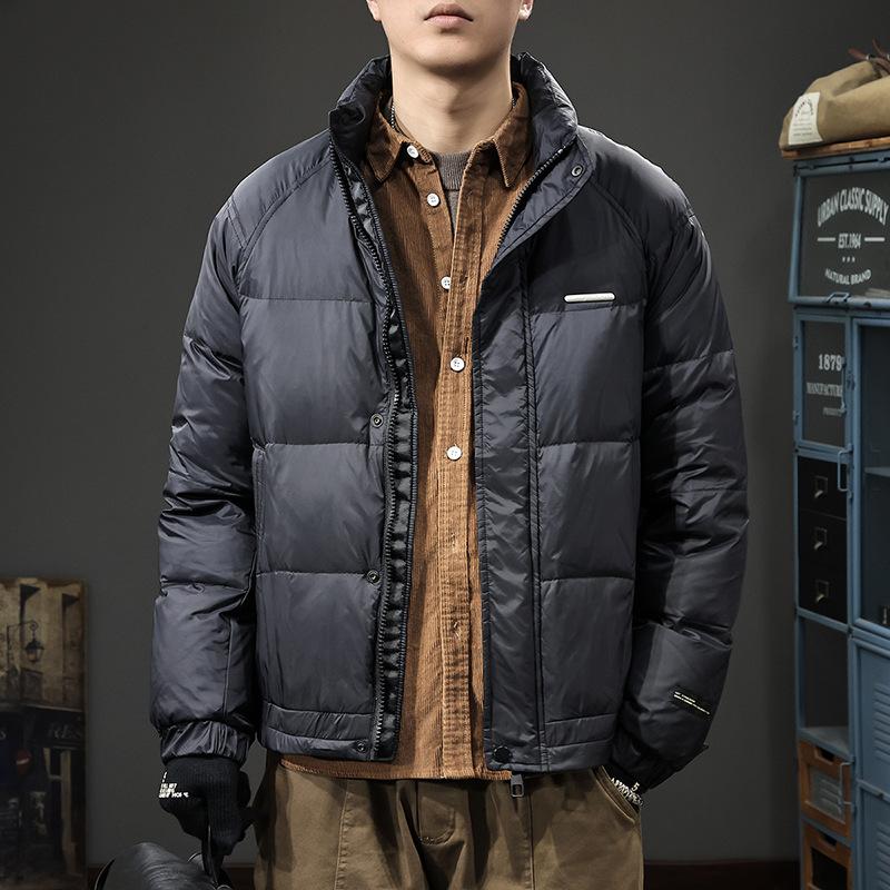 Winterlicht weiße Entendaunen Stehkragen Daunenweste Herrenweste Thermoweste Amerikanische Trendmarke ärmellose Jacke
