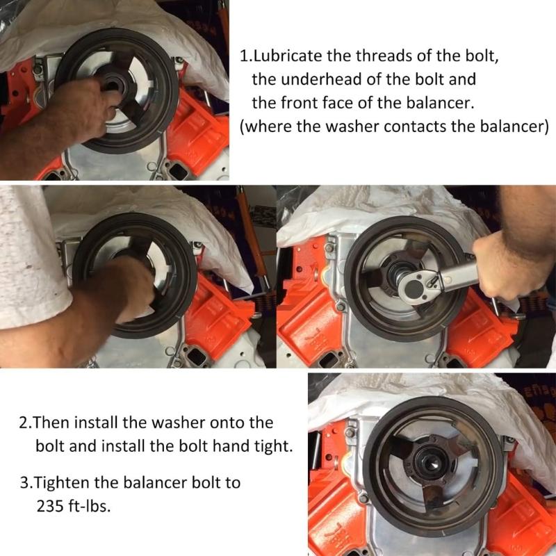 2342503 Harmonic Balancer Bolt Screw Stud with Seal Compatible for LS6 4.8L/5.3L/ 5.7L/6.0L Engine High Strength Durable