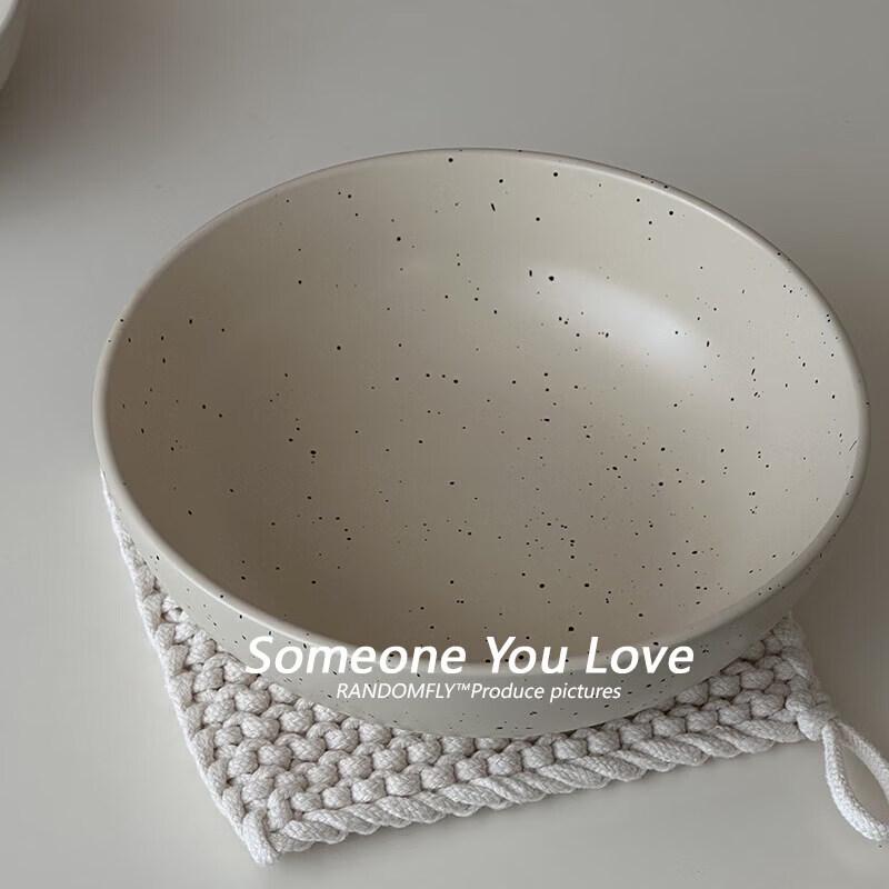 Ins Style Matte Retro Relief Ceramic Plate