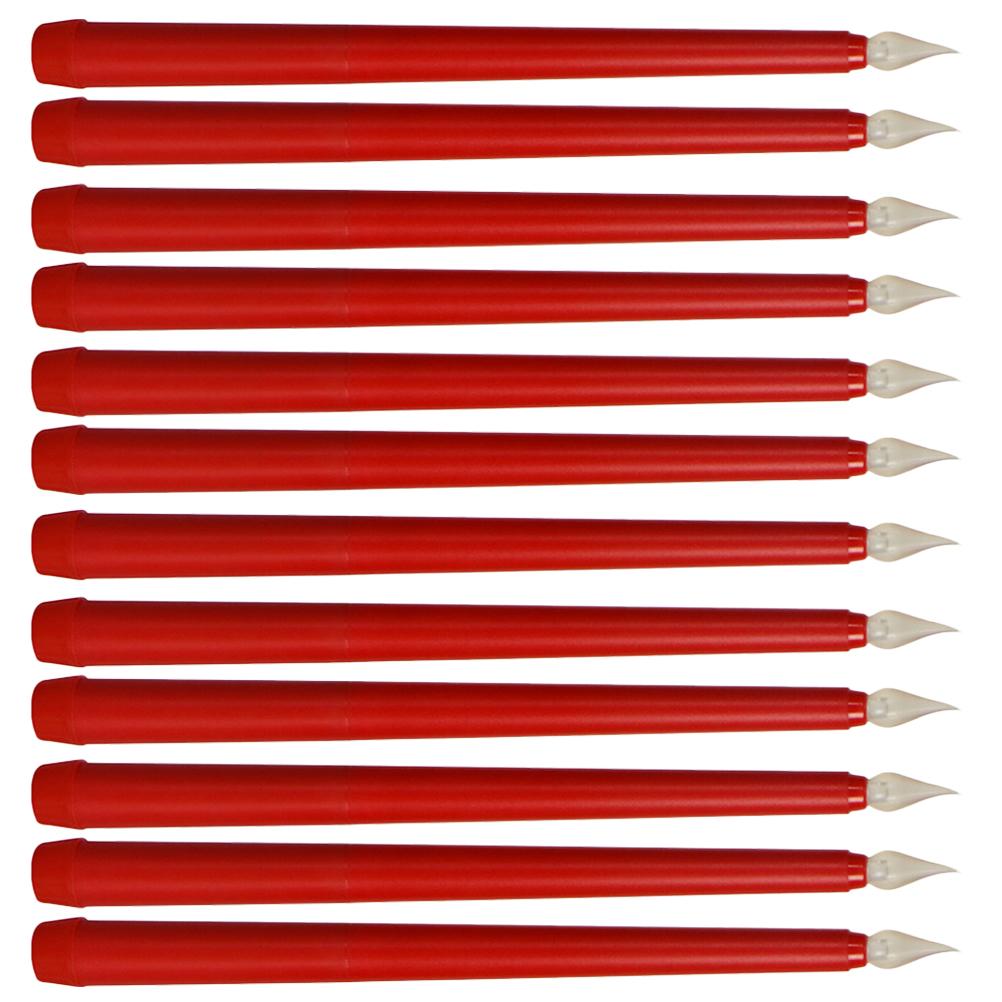 12 Stück Bunte Lichter Elektrische Kerzen Haushalt Flammlose Hochzeitstaper LED Kein Tropfendes Wachs